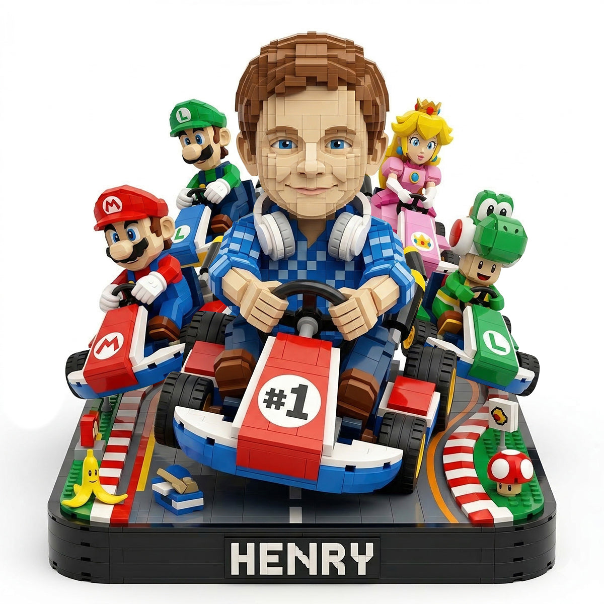 "Race to Fun: A Personalized Adventure!" - Custom Photo Adventurous Race Shaped Plaques PopCulturePrints