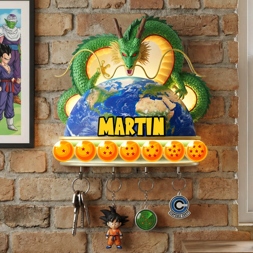 Unlock the Magic of Personalization with Our Planet Earth Wood Key Hanger - Custom Gift for Any Occasion Wood Sign PopCulturePrints