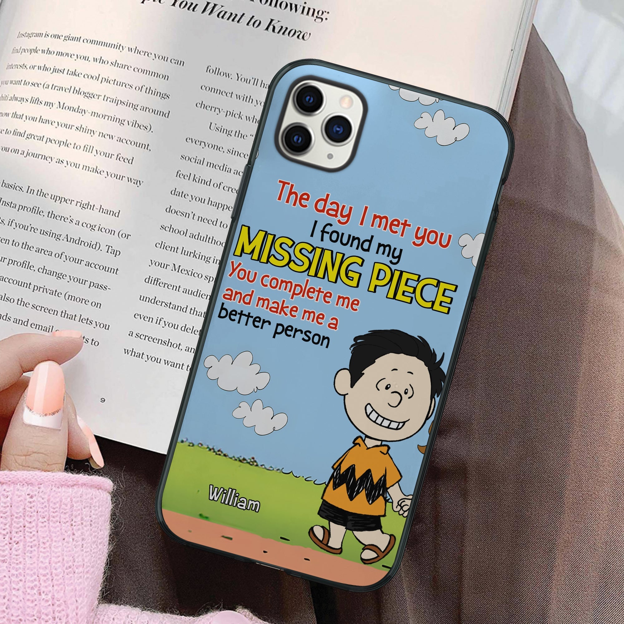 Personalized 'Missing Piece' Phone Case for Couples - Forever & Always