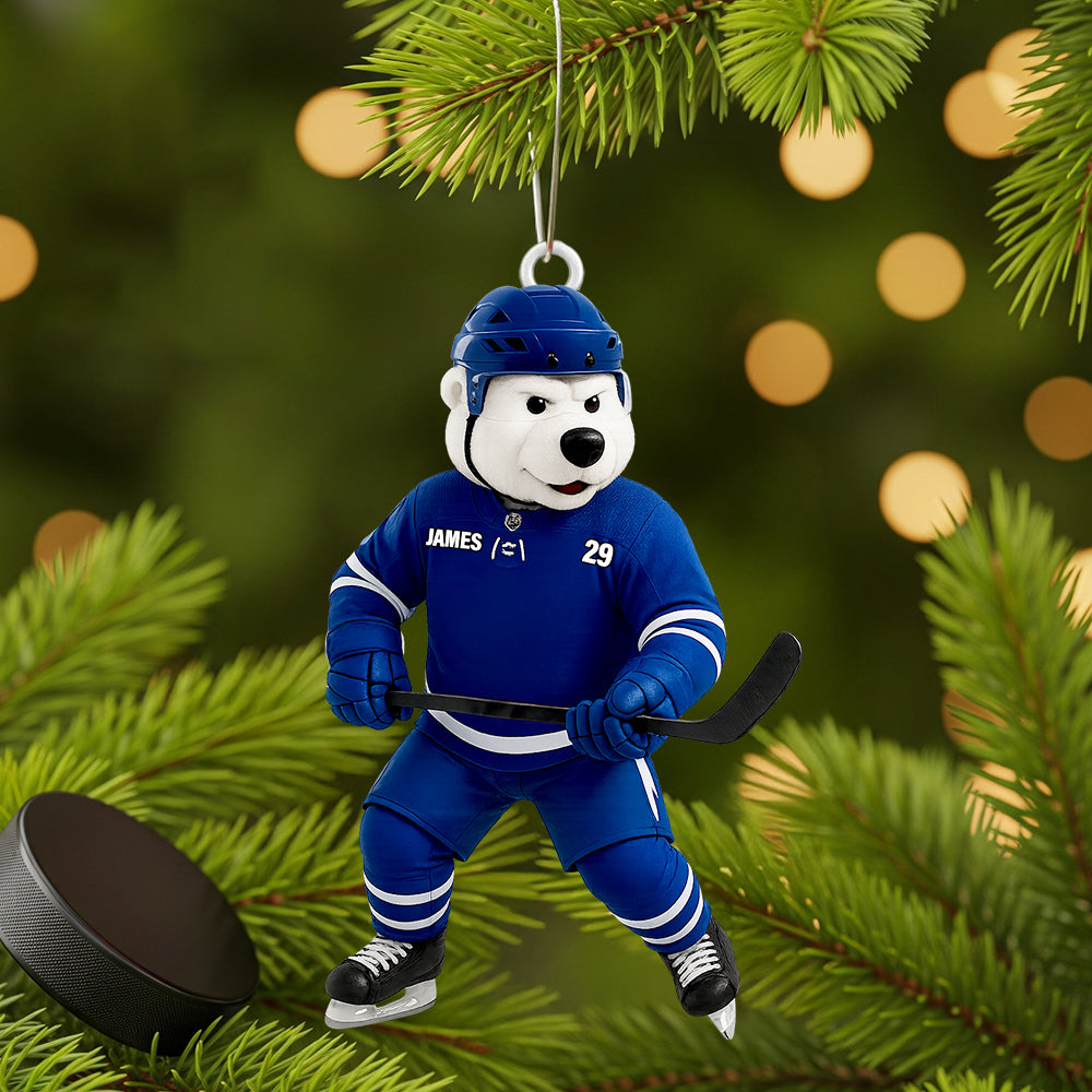 Bring Joy to Hockey Lovers - Ice Rink Spirit Christmas Ornament Personalized Gift for Players & Fans Ornament PopCulturePrints
