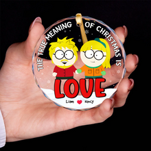 Load image into Gallery viewer, Personalized Cartoon Couple Christmas Ornament - Celebrate Love Ornament PopCulturePrints
