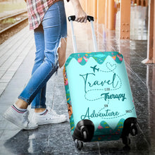 Load image into Gallery viewer, Personalized Travel Therapy Luggage Cover for Couples Luggage Covers PopCulturePrints
