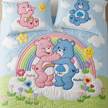 Load image into Gallery viewer, Spread Love with Our Cute Bear Couple Quilt Bed Set - Personalized Gifts for Couples Blanket PopCulturePrints

