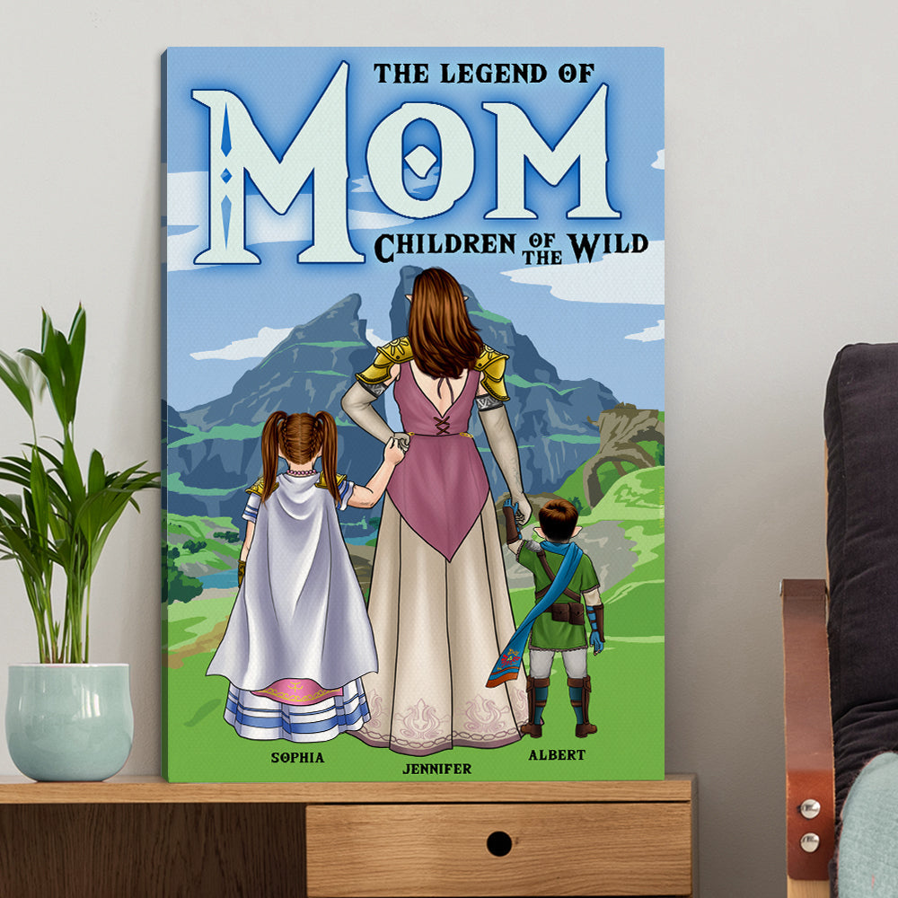The Legend Of Mom - Personalized Canvas Print for the Super Mom Poster & Canvas PopCulturePrints
