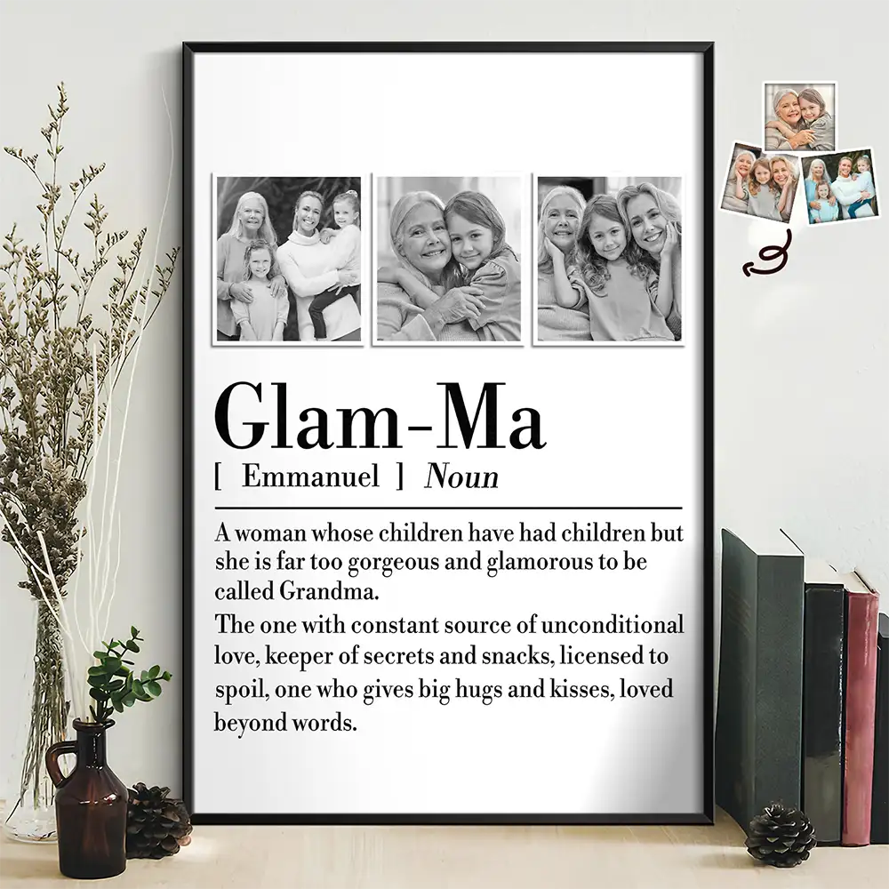 Glam-Ma: A Constant Source Of Unconditional Love - Custom Personalized Poster Poster PopCulturePrints