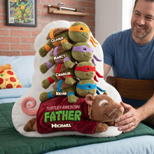 Load image into Gallery viewer, Turtley Awesome Dad Pillow - Customizable Gift for Father's Day Pillow PopCulturePrints

