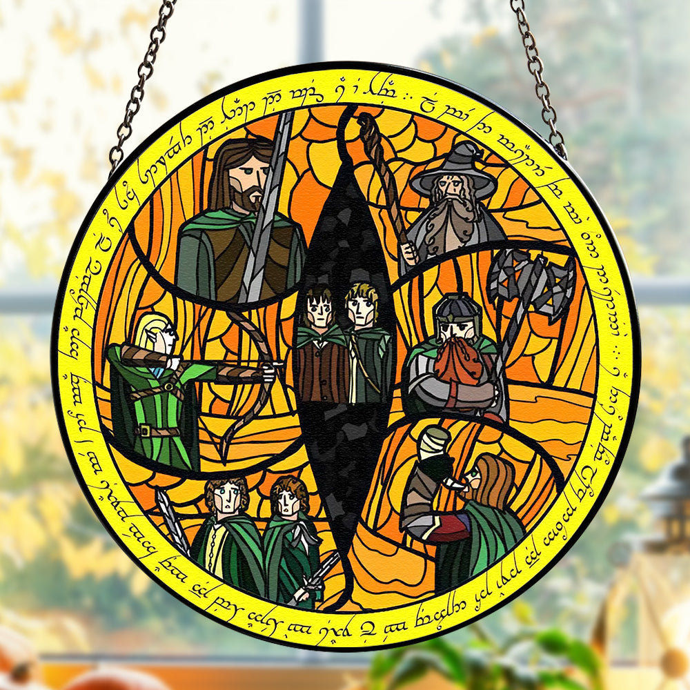 Personalized Fantasy Novel & Movie Inspired Stained Glass Ornament - Various Locations Suncatcher