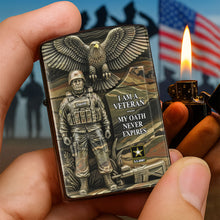 Load image into Gallery viewer, I AM A VETERAN - Personalized Badass Veteran Lighter Gifts Lighter PopCulturePrints
