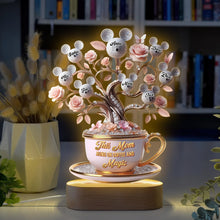 Load image into Gallery viewer, This Mom Runs On Coffee And Magic - Personalized Mouse LED Light Led Night Light PopCulturePrints

