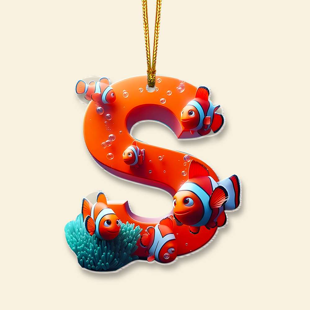 Personalized Movie Lover Christmas Ornaments - Custom Alphabet Letters Ornament PopCulturePrints