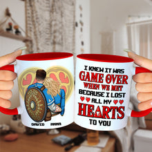 Load image into Gallery viewer, Game Over Love Personalized Mug, Romantic Gift for Couples Coffee Mug PopCulturePrints
