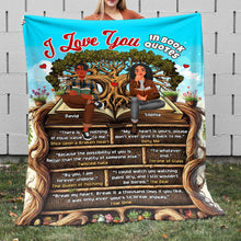 Load image into Gallery viewer, Personalized Book Lover Blanket for Couples - Unique Gift for Readers Blanket PopCulturePrints
