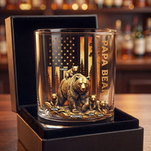 Load image into Gallery viewer, Papa Bear - The Perfect Personalized Glass for Dad Glass PopCulturePrints
