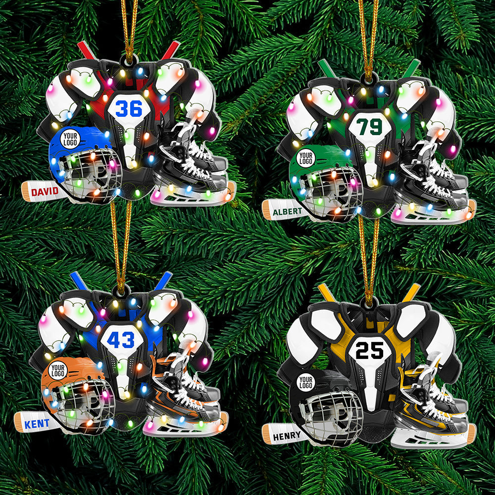 Custom Ice Hockey Fans Ornament - Personalized Gift Ornament PopCulturePrints
