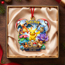 Load image into Gallery viewer, Celebrate 30 Years of Magic! Personalized Pokemon Acrylic Ornament - Perfect Christmas Gift for Fans Ornament PopCulturePrints
