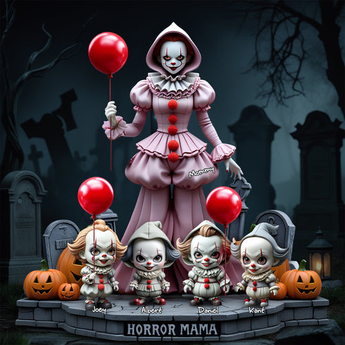 Horror Mama & Her Little Ones - Personalized Acrylic Plaque for Unique Moms Shaped Plaques PopCulturePrints
