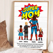 Load image into Gallery viewer, Custom Super Dad Canvas Print with Superhero Family Poster &amp; Canvas PopCulturePrints
