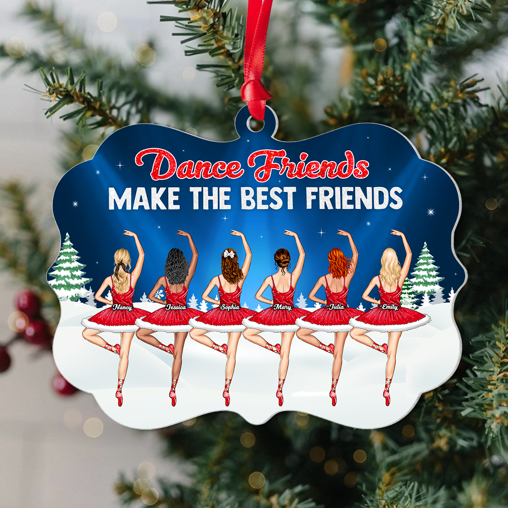 Personalized Dance Friends Christmas Ornament Ornament PopCulturePrints