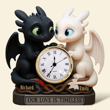 Load image into Gallery viewer, Our Love is Timeless - Couple Forever Desk Clock Plaque - Personalized Gift for Couples Clock Plaques PopCulturePrints
