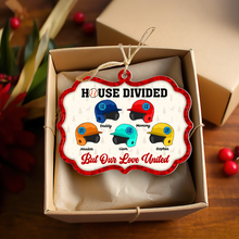 Load image into Gallery viewer, Personalized Baseball Family Christmas Ornament - House Divided, Love United Ornament PopCulturePrints
