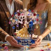 Load image into Gallery viewer, You &amp; Me, We Got This - Fairy Tale Dancing Couple Acrylic Plaque - Personalized Gifts for Couples Shaped Plaques PopCulturePrints

