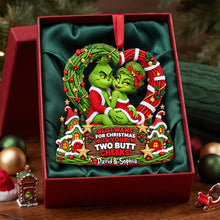 Load image into Gallery viewer, All I Want for Christmas is Your Two Butt Cheeks - Playful Couple Acrylic Ornament
