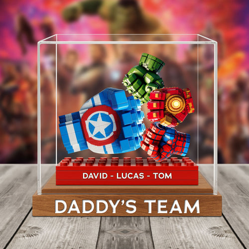 “Super Dad: A Legacy of Strength” - Personalized Dad Plaque - Gift for Fathers and Grandfathers Shaped Plaques PopCulturePrints