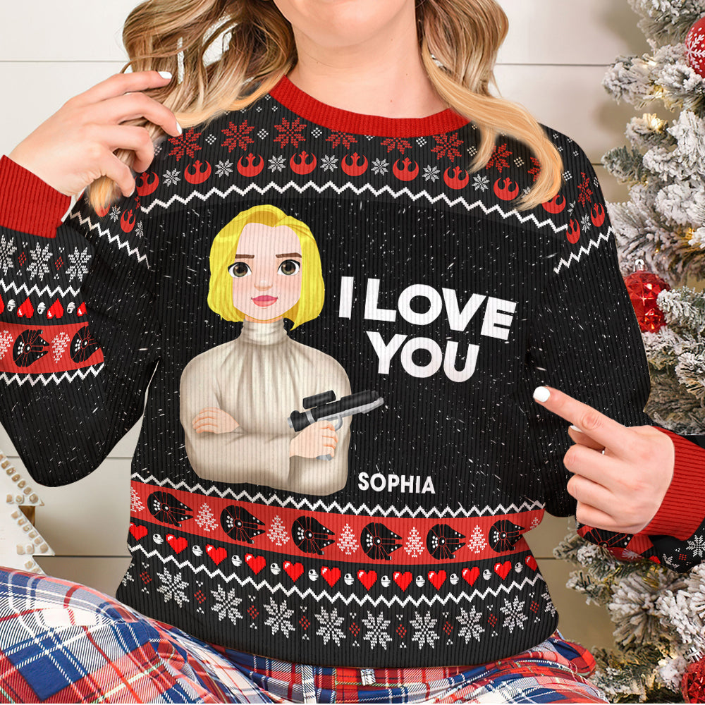 Personalized Star-Inspired Christmas Sweater Set for Couples