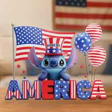 Load image into Gallery viewer, Celebrate Freedom – Independence Day Acrylic Plaque – Personalized Gift for Americans Shaped Plaques PopCulturePrints
