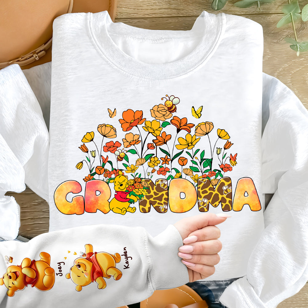 "Celebrate Your Mama with Love and Joy" - Personalized Cute Yellow Bear Cub Shirt - Perfect Gift for Mom, Grandma, and More! AOP Products PopCulturePrints