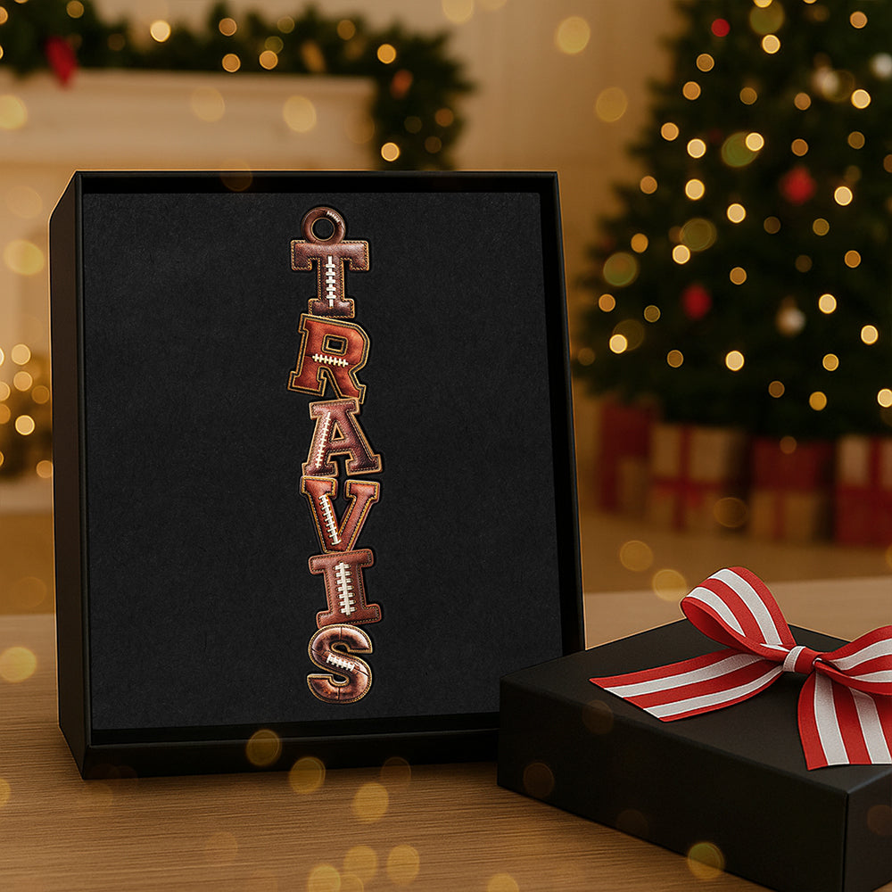 Celebrate Your Passion: Personalized American Football Alphabet Acrylic Ornament - Unique Gift for Sports Lovers Ornament PopCulturePrints