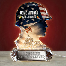 Load image into Gallery viewer, Honoring All Who Served - Proud Military Spirit Led Light - Personalized Gifts for Veterans Light Box PopCulturePrints
