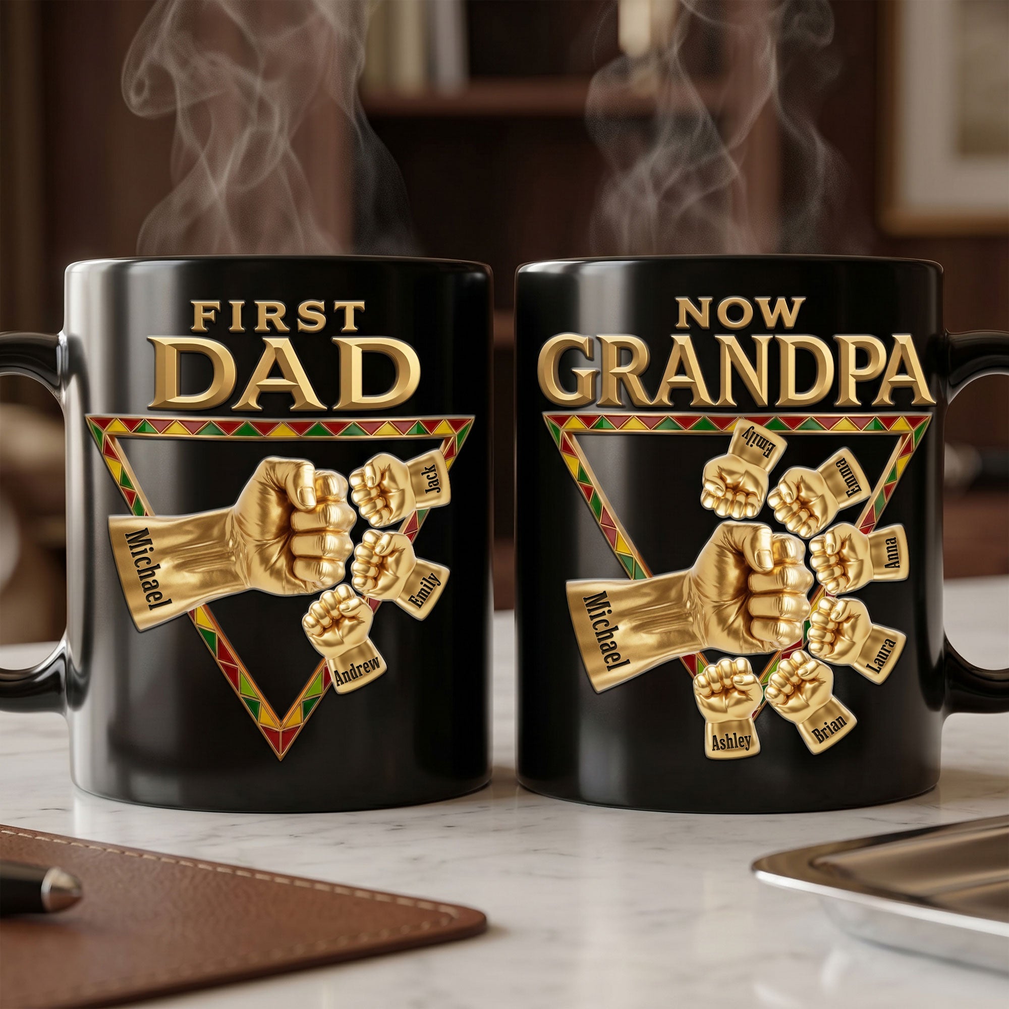 "First Dad, Now Grandpa" - Personalized Magic Mug for Father's Day and Grandparent Gifts Coffee Mug PopCulturePrints