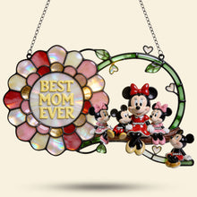 Load image into Gallery viewer, Best Mom Ever Suncatcher Ornament - Personalized Gift for Mom, Grandma &amp; More Ornament PopCulturePrints
