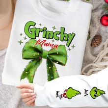 Load image into Gallery viewer, Personalized Grinchy Mama Christmas Shirt - Custom Family Names AOP Products PopCulturePrints
