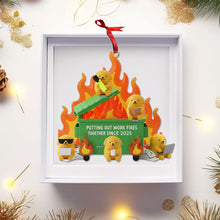 Load image into Gallery viewer, &quot;Putting Out Work Fires Together Since 2025&quot; - Personalized Dog Coworkers Christmas Ornament - Unique Gift for Coworkers &amp; Friends Ornament PopCulturePrints
