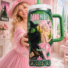 Load image into Gallery viewer, Defy Gravity with Wicked! - Magical Tumbler With Handle, Personalized Gift for Friends

