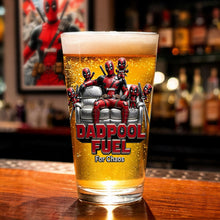 Load image into Gallery viewer, “Fueling Fun &amp; Laughter” - Funny Fighter Dad Beer Glass - Personalized Gift for Dads &amp; Grandpas Beer Glasses PopCulturePrints
