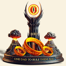 Load image into Gallery viewer, One Dad to Rule Them All - Personalized Dad Plaque Shaped Plaques PopCulturePrints

