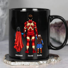 Load image into Gallery viewer, Superhero Dad Personalized Coffee Mug Coffee Mug PopCulturePrints
