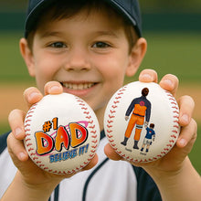 Load image into Gallery viewer, #1 DAD, BELIEVE IT! Personalized Baseball - Custom Gift for Dads, Fathers, Papas, and Grandfathers Baseball PopCulturePrints
