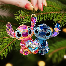 Load image into Gallery viewer, Forever in Love — Personalized Couples Christmas Ornament Ornament PopCulturePrints
