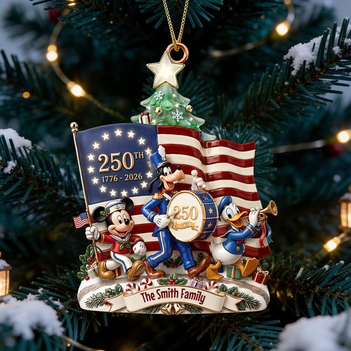 Celebrate American Pride with this Personalized Christmas Ornament - Perfect Gift for Patriots Ornament PopCulturePrints
