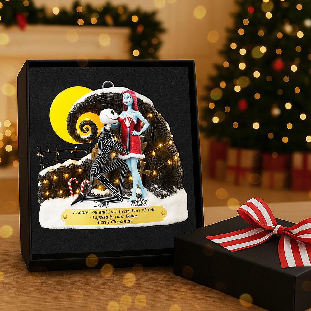 I Adore You and Love Every Part of You - Personalized Christmas Ornament for Couples Ornament PopCulturePrints
