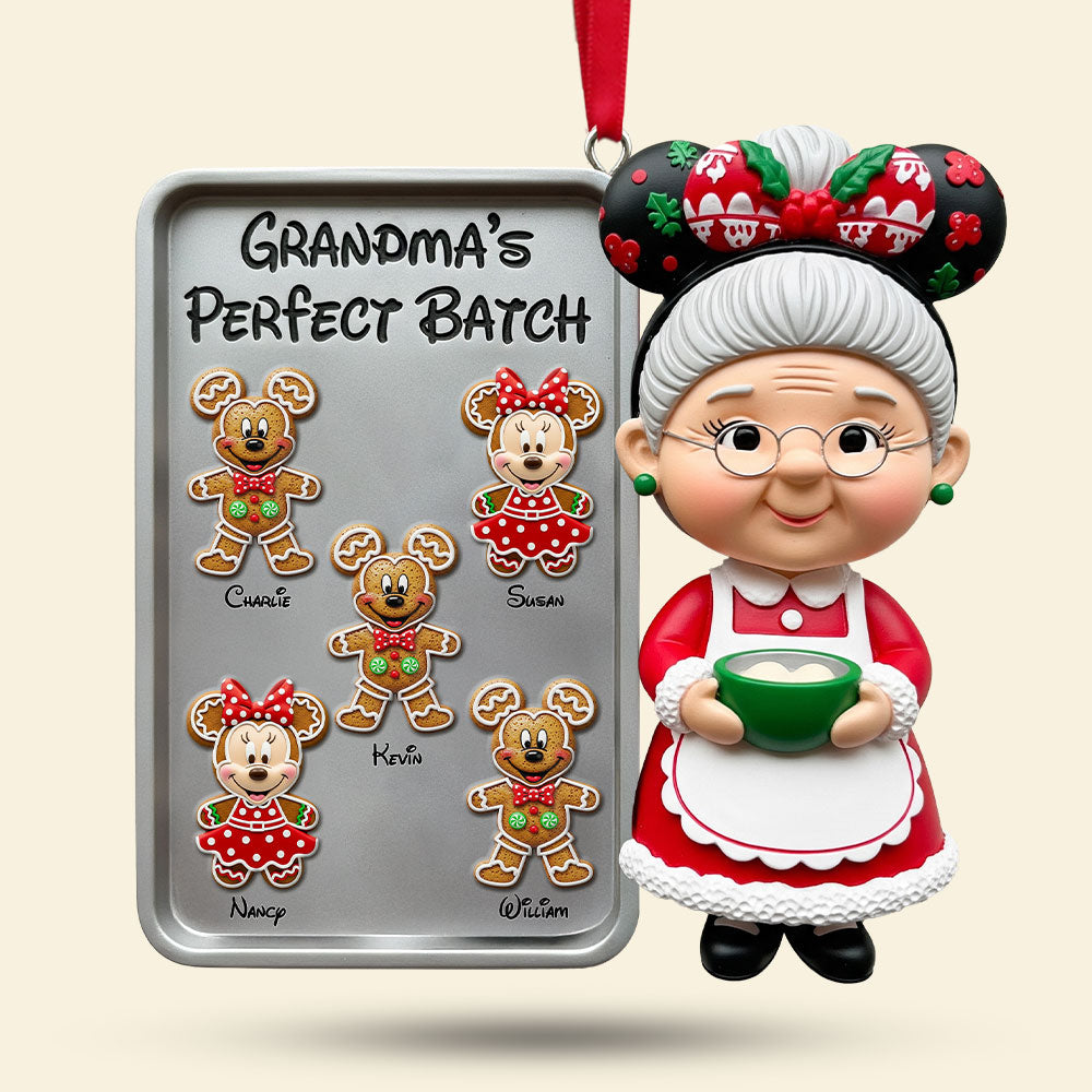 “Grandma’s Perfect Batch” – Personalized Christmas Ornament for Grandma Ornament PopCulturePrints