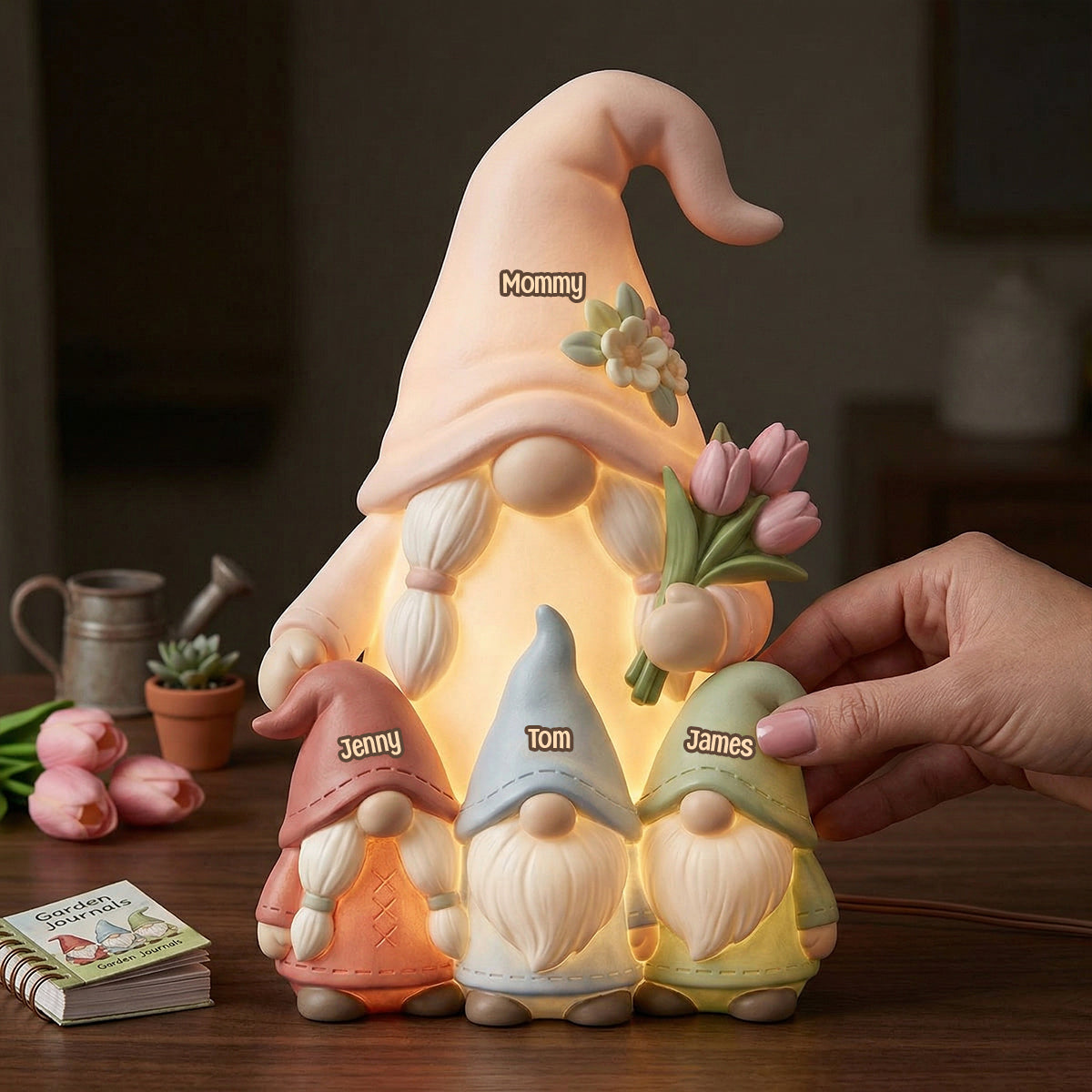 Gnome Mom Light Box: A Heartwarming Personalized Gift for Moms Light Box PopCulturePrints