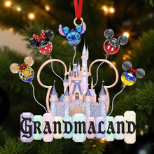 Load image into Gallery viewer, “A Magical Holiday Adventure Awaits!” - Personalized Grandkid Balloon Castle Ornament for Grandma Ornament PopCulturePrints
