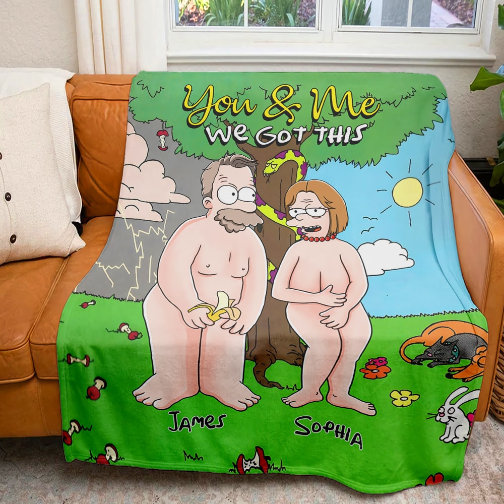 Personalized Funny Couple Blanket - Unique Valentine's Day Gifts for Couples Blanket PopCulturePrints