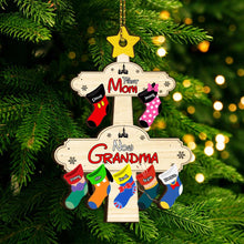Load image into Gallery viewer, Personalized Christmas Socks Ornament for Grandma Ornament PopCulturePrints
