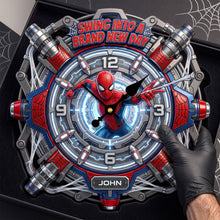 Load image into Gallery viewer, Swing Into A Brand New Day - Unique Personalized Acrylic Wall Clock

